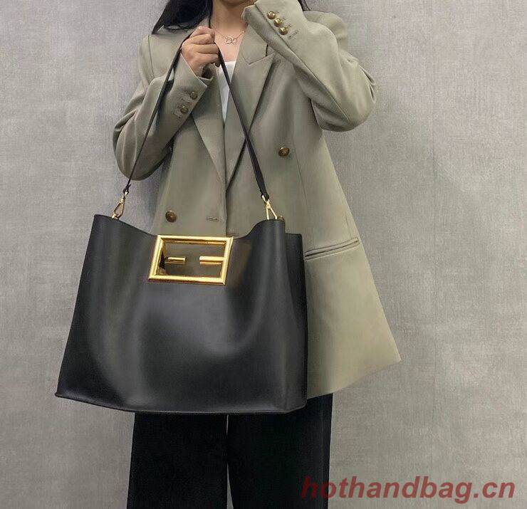 FENDI WAY MEDIUM black leather bag 8BH391AAI FENDI WAY MEDIUM black leather bag 8BH391AAI