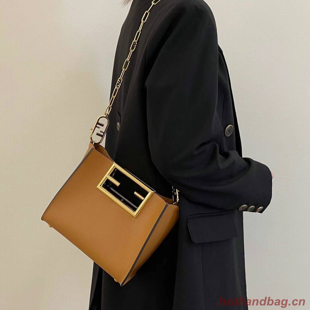 FENDI WAY small leather bag 5FB6846 brown FENDI WAY small leather bag 5FB6846 brown