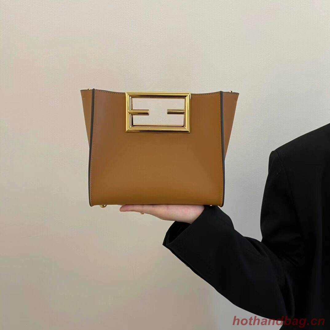 FENDI WAY small leather bag 5FB6846 brown FENDI WAY small leather bag 5FB6846 brown