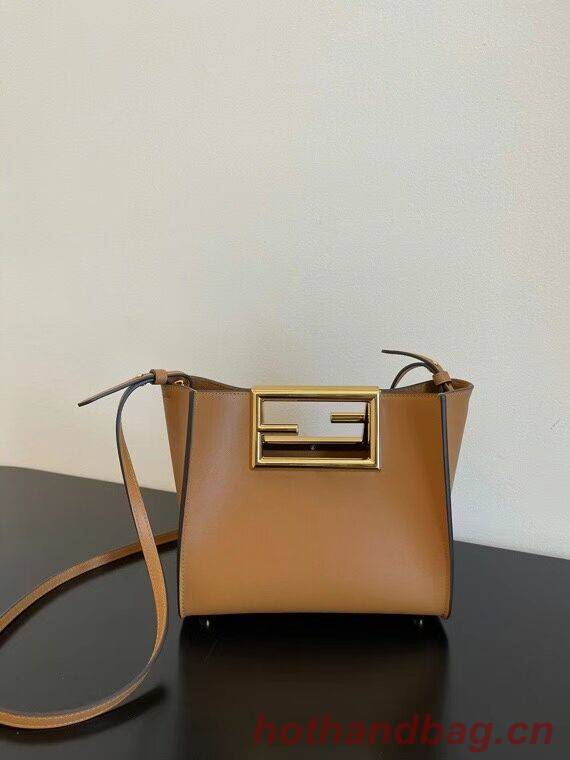 FENDI WAY small leather bag 5FB6846 brown FENDI WAY small leather bag 5FB6846 brown