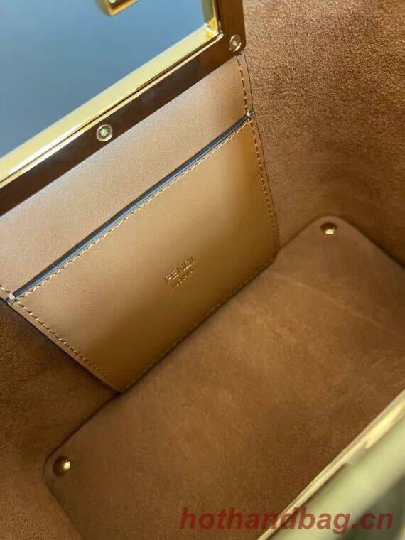 FENDI WAY small leather bag 5FB6846 brown FENDI WAY small leather bag 5FB6846 brown