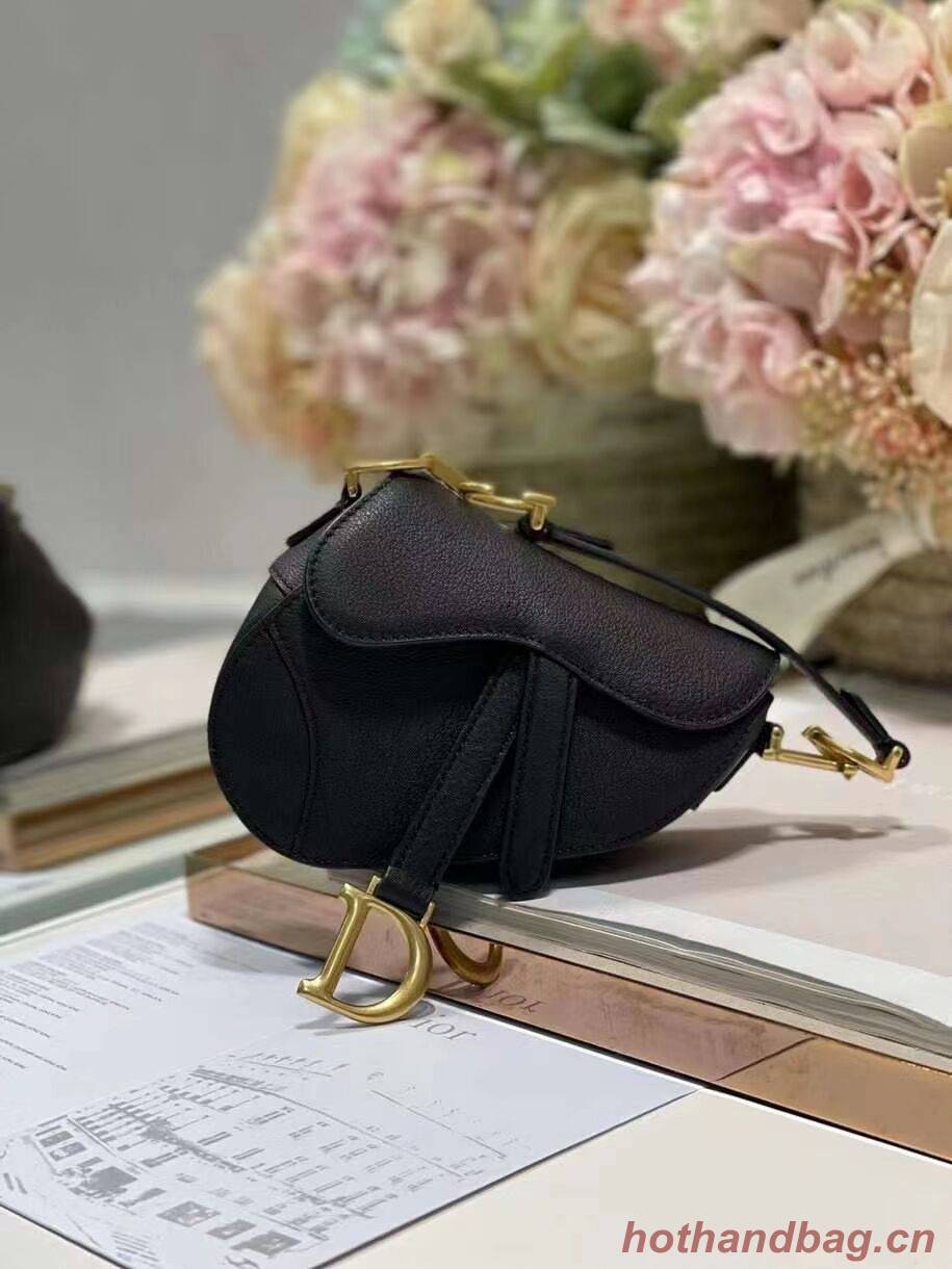 DIOR SADDLE BAG mini Goatskin C8160 black DIOR SADDLE BAG mini Goatskin C8160 black