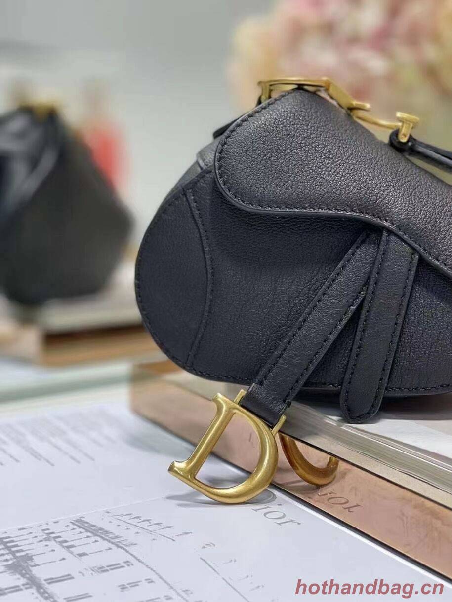 DIOR SADDLE BAG mini Goatskin C8160 black DIOR SADDLE BAG mini Goatskin C8160 black