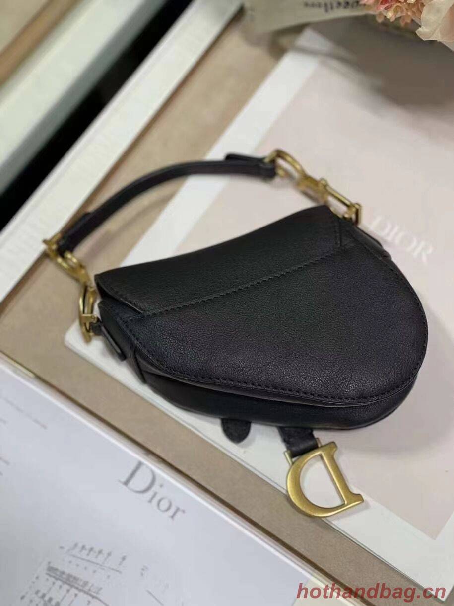 DIOR SADDLE BAG mini Goatskin C8160 black DIOR SADDLE BAG mini Goatskin C8160 black