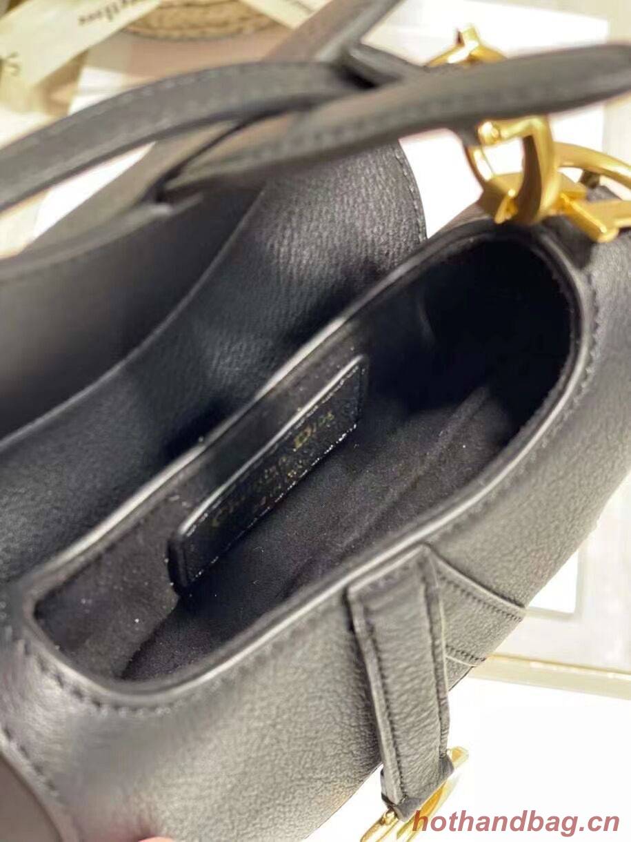 DIOR SADDLE BAG mini Goatskin C8160 black DIOR SADDLE BAG mini Goatskin C8160 black