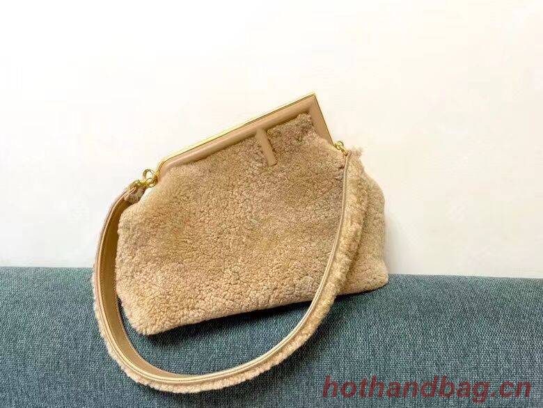 FENDI FIRST MEDIUM sheepskin bag 8BP127AH Beige FENDI FIRST MEDIUM sheepskin bag 8BP127AH Beige