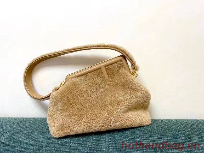 FENDI FIRST MEDIUM sheepskin bag 8BP127AH Beige FENDI FIRST MEDIUM sheepskin bag 8BP127AH Beige