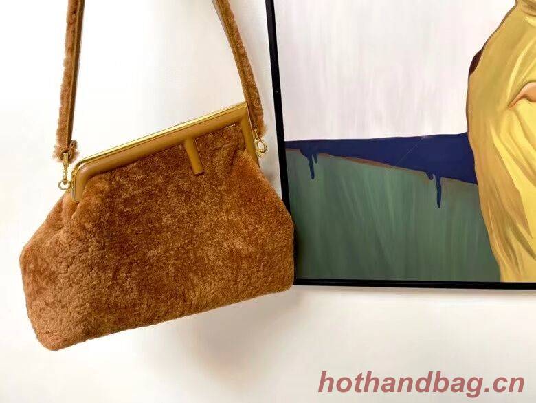 FENDI FIRST MEDIUM sheepskin bag 8BP127AH Caramel FENDI FIRST MEDIUM sheepskin bag 8BP127AH Caramel