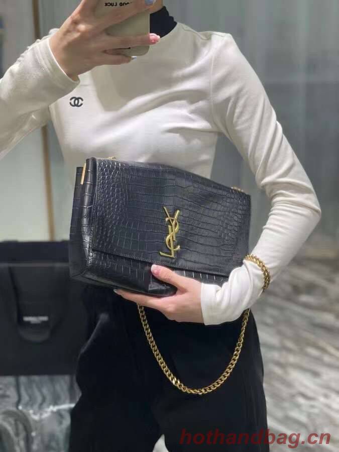 Yves Saint Laurent KATE MEDIUM REVERSIBLE IN SUEDE AND CROCODILE-EMBOSSED LEATHER 55380424 Yves Saint Laurent KATE MEDIUM REVERSIBLE IN SUEDE AND CROCODILE-EMBOSSED LEATHER 55380424