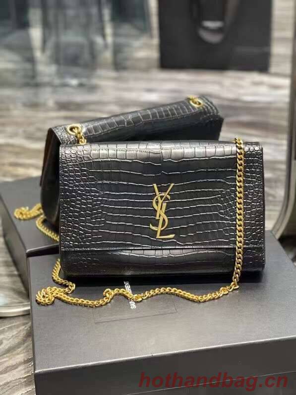Yves Saint Laurent KATE MEDIUM REVERSIBLE IN SUEDE AND CROCODILE-EMBOSSED LEATHER 55380424 Yves Saint Laurent KATE MEDIUM REVERSIBLE IN SUEDE AND CROCODILE-EMBOSSED LEATHER 55380424