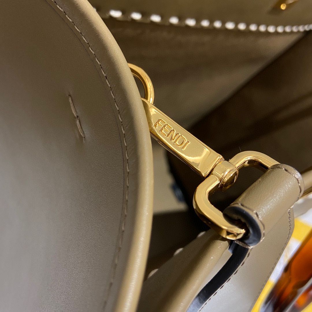 FENDI SUNSHINE Medium Snakeskin Logo Flannel Togo shopper Bag 36553B Gray FENDI SUNSHINE Medium Snakeskin Logo Flannel Togo shopper Bag 36553B Gray