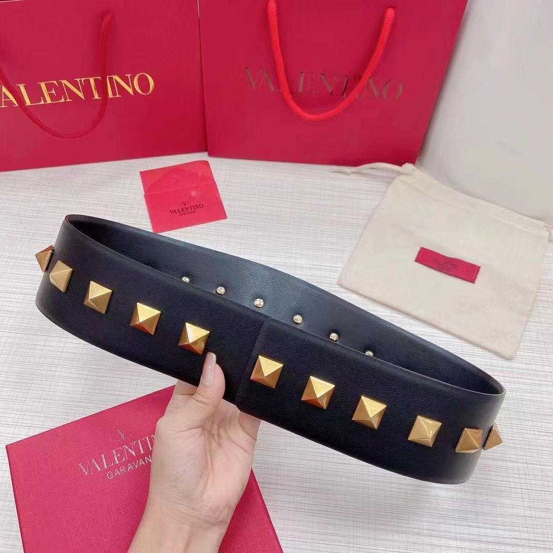Valentino Original Calf Leather Belt 7.0CM V96788 Black Valentino Original Calf Leather Belt 7.0CM V96788 Black