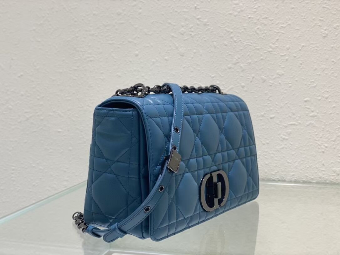 LARGE DIOR CARO BAG Gradient Cannage Lambskin M9243E blue LARGE DIOR CARO BAG Gradient Cannage Lambskin M9243E blue