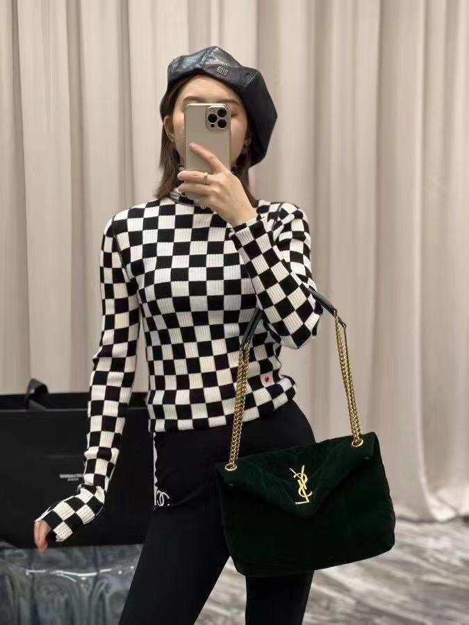 Yves Saint Laurent PUFFER SMALL BAG IN VELVET AND LAMBSKIN 747627 DARK KHAKI Yves Saint Laurent PUFFER SMALL BAG IN VELVET AND LAMBSKIN 747627 DARK KHAKI