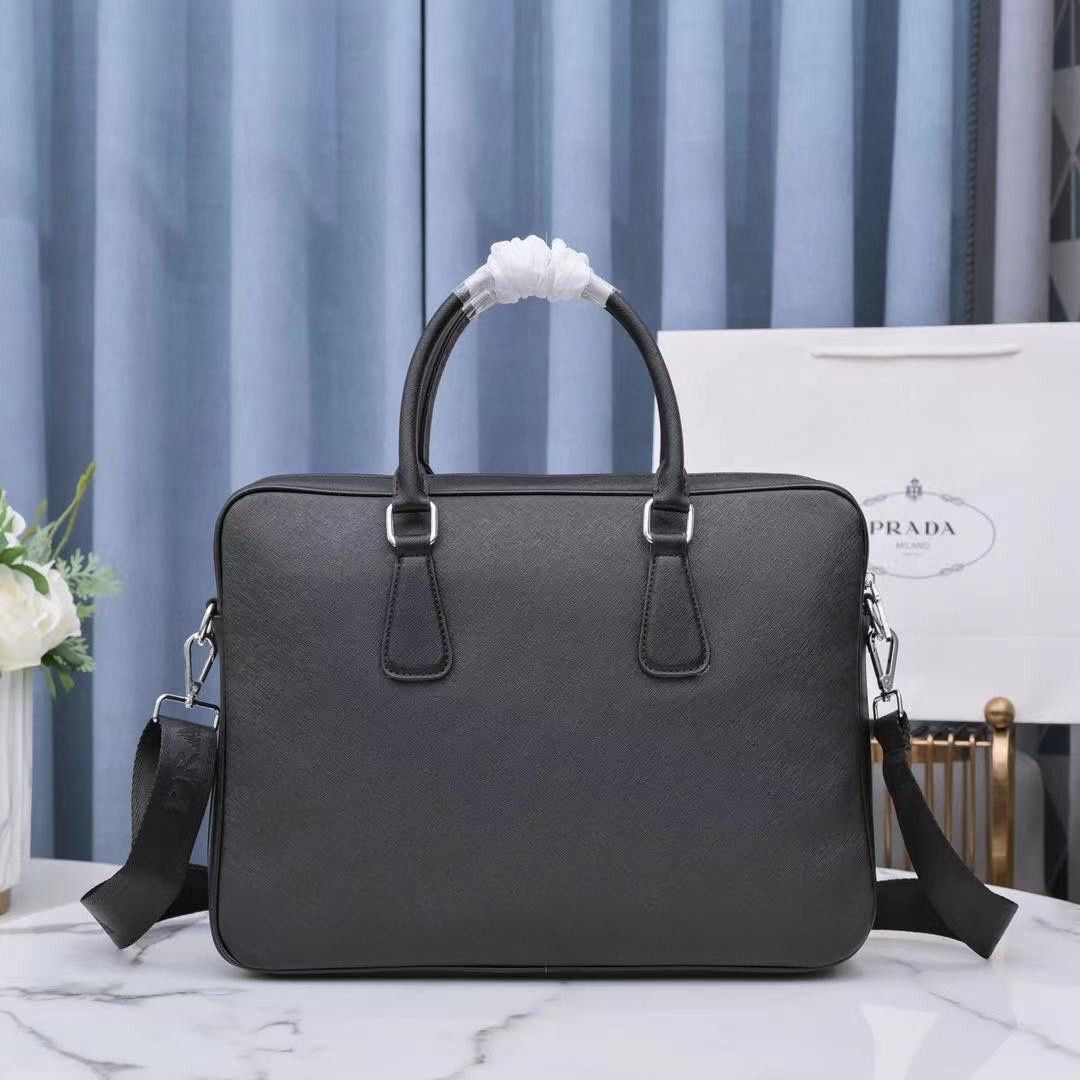 Prada Saffiano Leather Briefcase Bag 1BA238 Black Prada Saffiano Leather Briefcase Bag 1BA238 Black