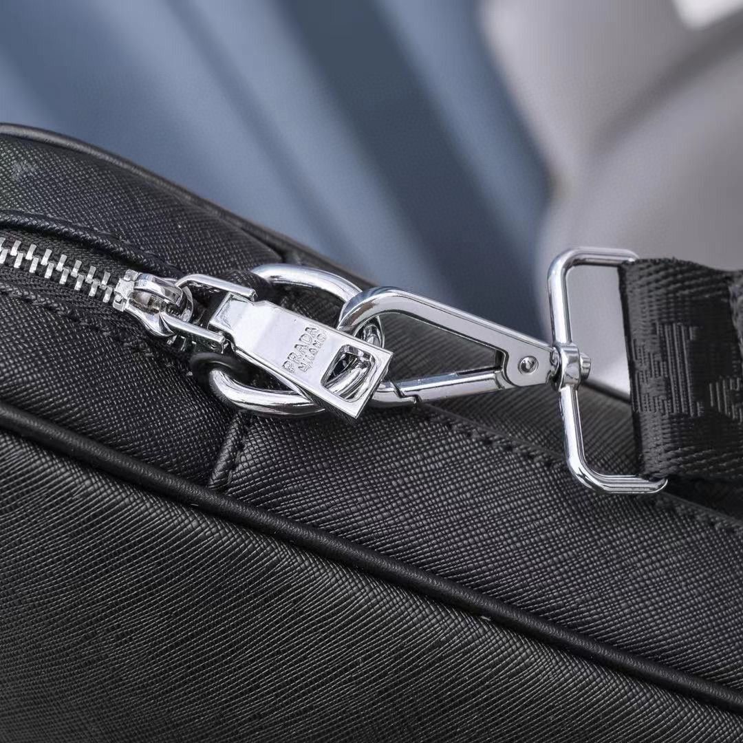 Prada Saffiano Leather Briefcase Bag 1BA238 Black Prada Saffiano Leather Briefcase Bag 1BA238 Black