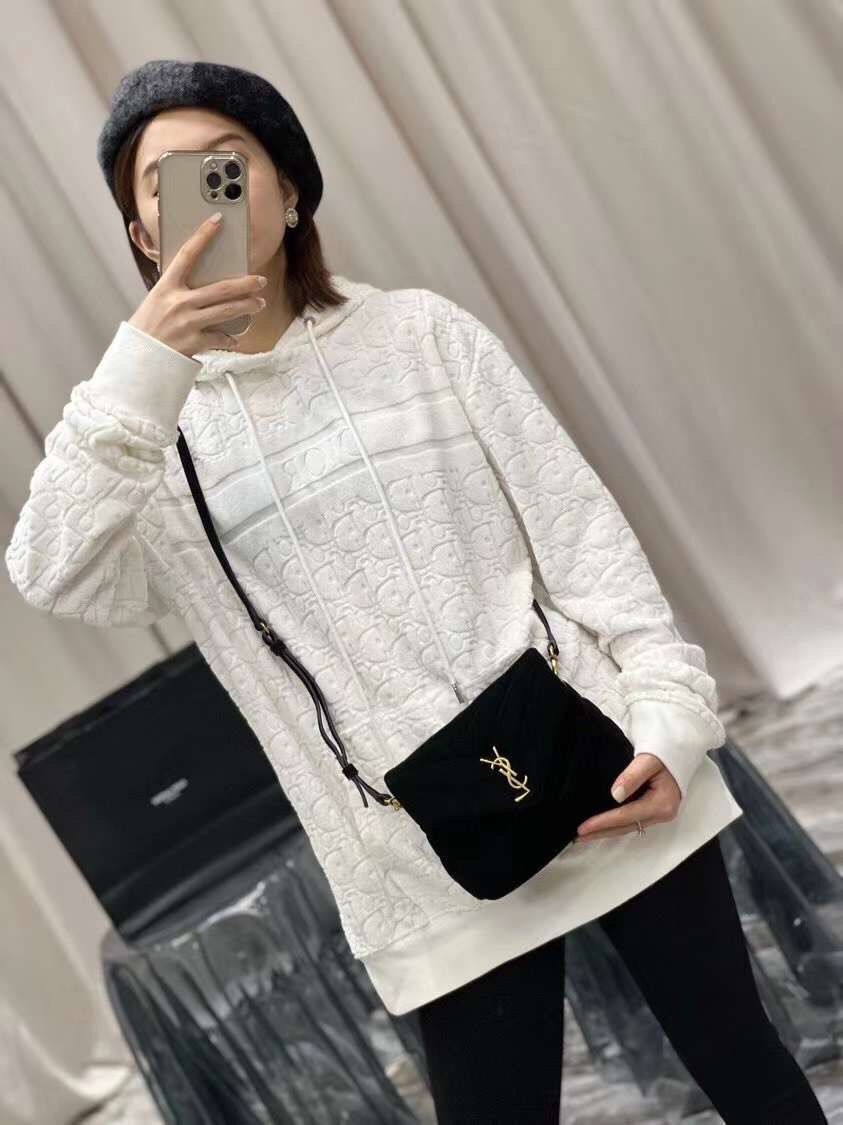 Yves Saint Laurent LOULOU SMALL BAG IN Y-QUILTED SUEDE 77761 black Yves Saint Laurent LOULOU SMALL BAG IN Y-QUILTED SUEDE 77761 black