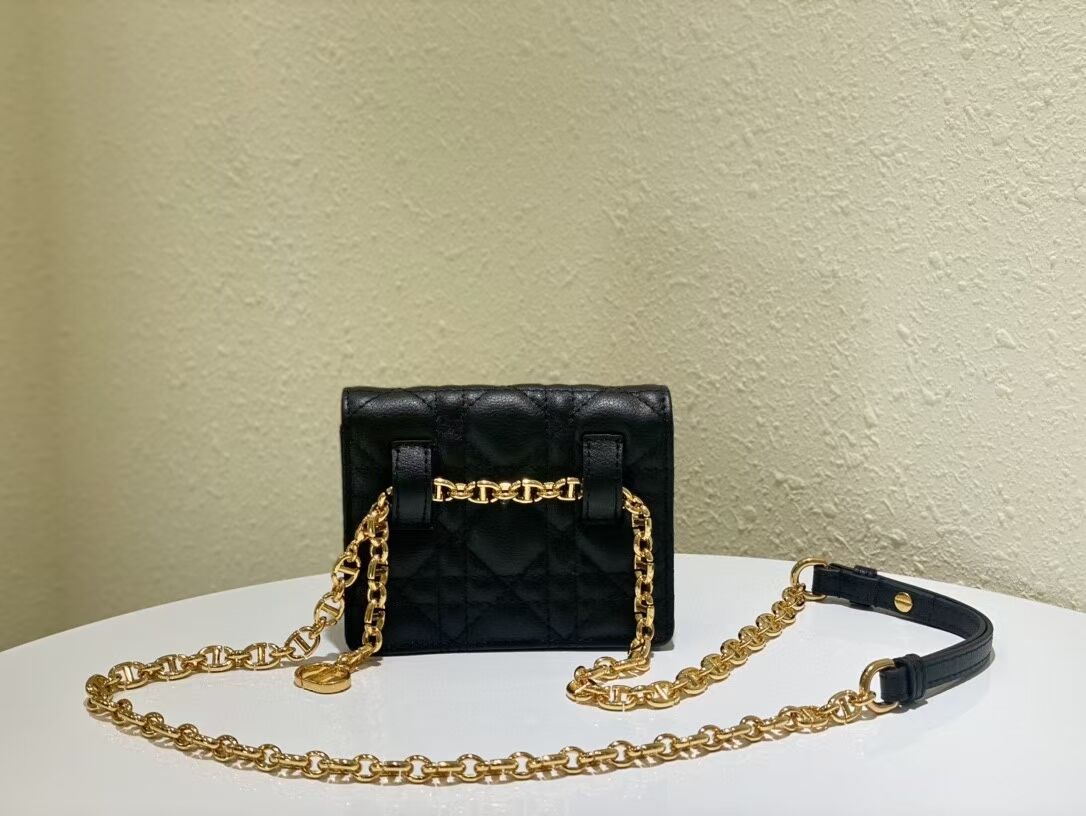 DIOR MINI BOBBY BAG Gradient Cannage Lambskin C0952 black DIOR MINI BOBBY BAG Gradient Cannage Lambskin C0952 black