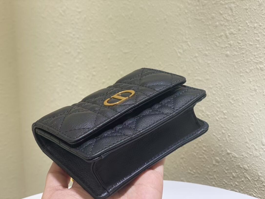 DIOR MINI BOBBY BAG Gradient Cannage Lambskin C0952 black DIOR MINI BOBBY BAG Gradient Cannage Lambskin C0952 black