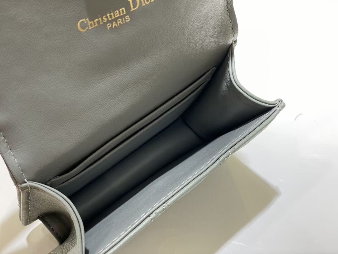 DIOR MINI BOBBY BAG Gradient Cannage Lambskin C0952 gray DIOR MINI BOBBY BAG Gradient Cannage Lambskin C0952 gray