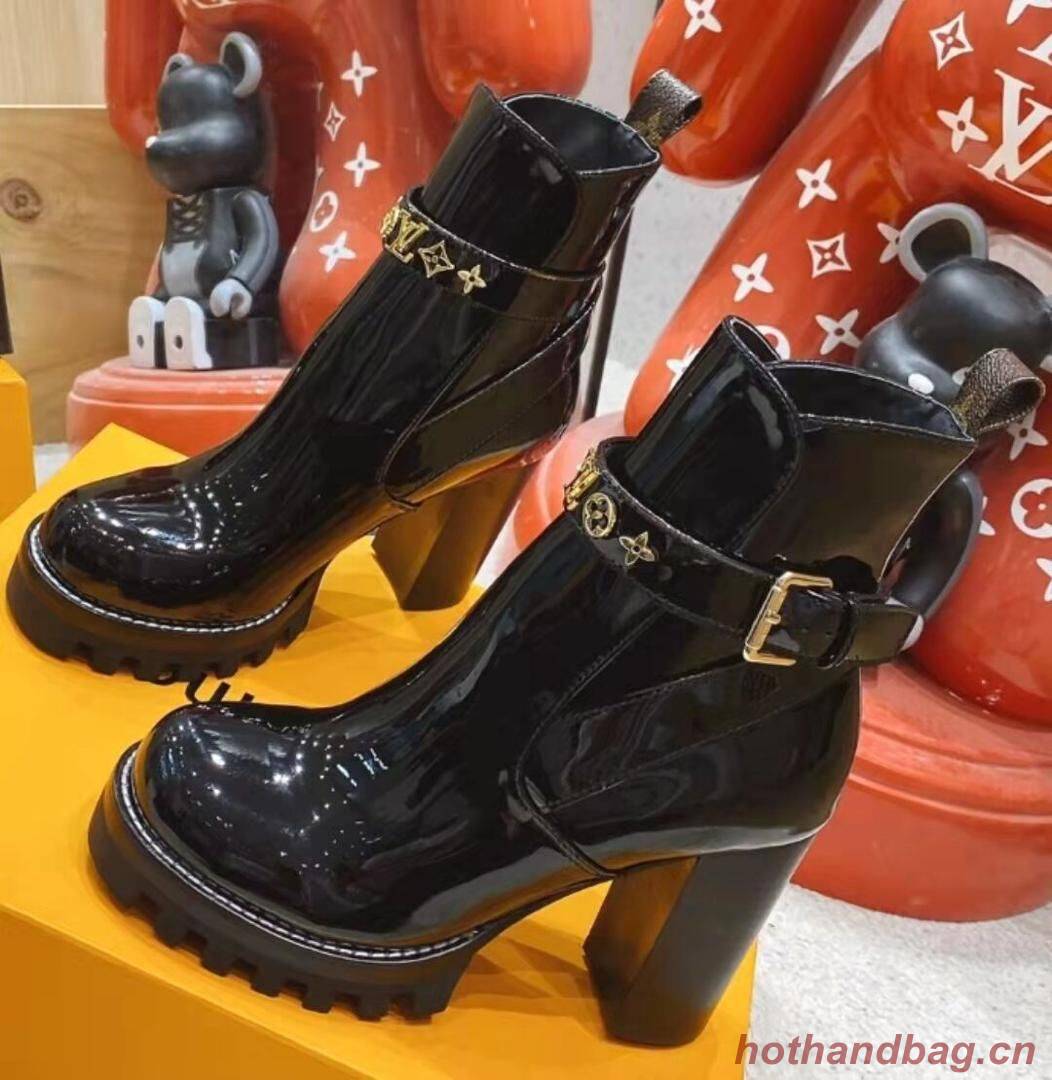 Louis Vuitton Shoes Star Trail Ankle Boot 1A95HO Black Patent Leather Louis Vuitton Shoes Star Trail Ankle Boot 1A95HO Black Patent Leather