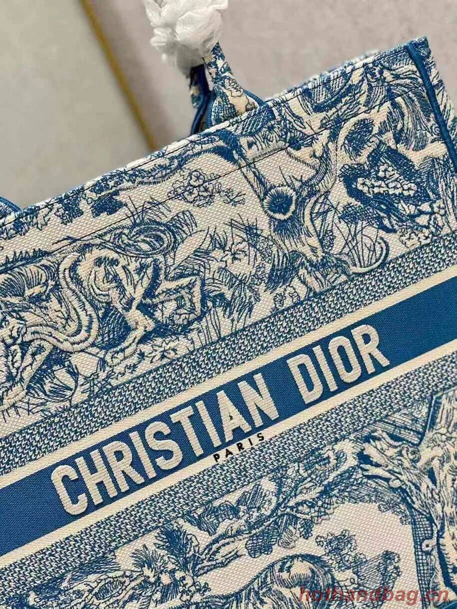 DIOR BOOK TOTE Embroidery C1286-6 blue DIOR BOOK TOTE Embroidery C1286-6 blue