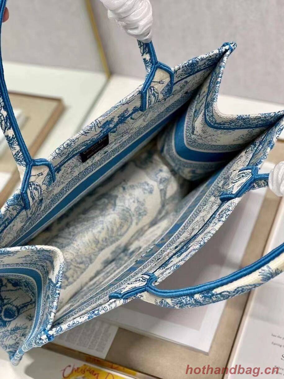 DIOR BOOK TOTE Embroidery C1287-6 blue DIOR BOOK TOTE Embroidery C1287-6 blue