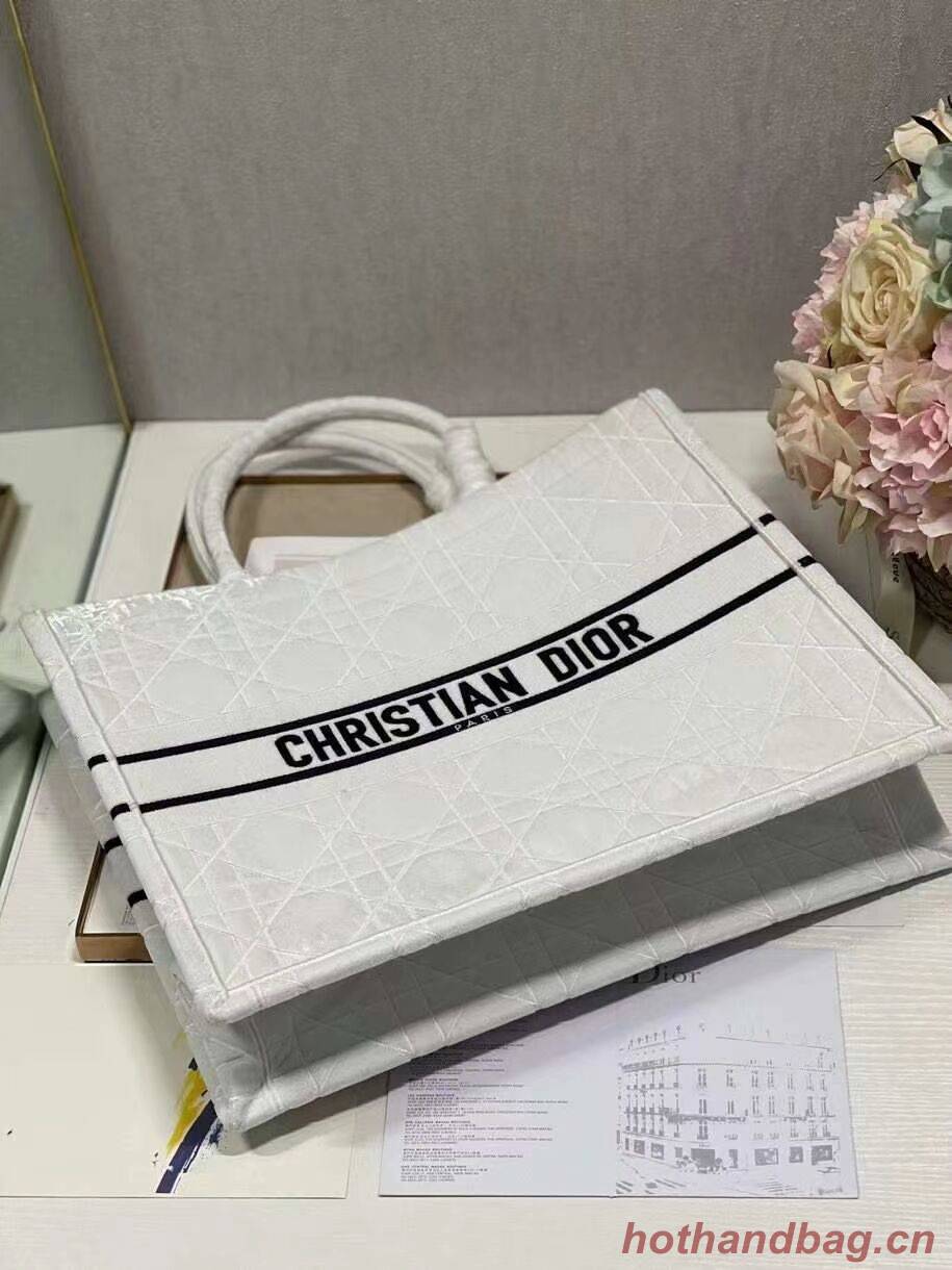 DIOR BOOK TOTE Velvet C1286-2 white DIOR BOOK TOTE Velvet C1286-2 white