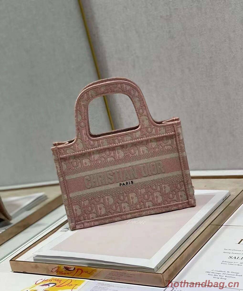 DIOR BOOK mini TOTE Embroidery C1783-2 pink DIOR BOOK mini TOTE Embroidery C1783-2 pink