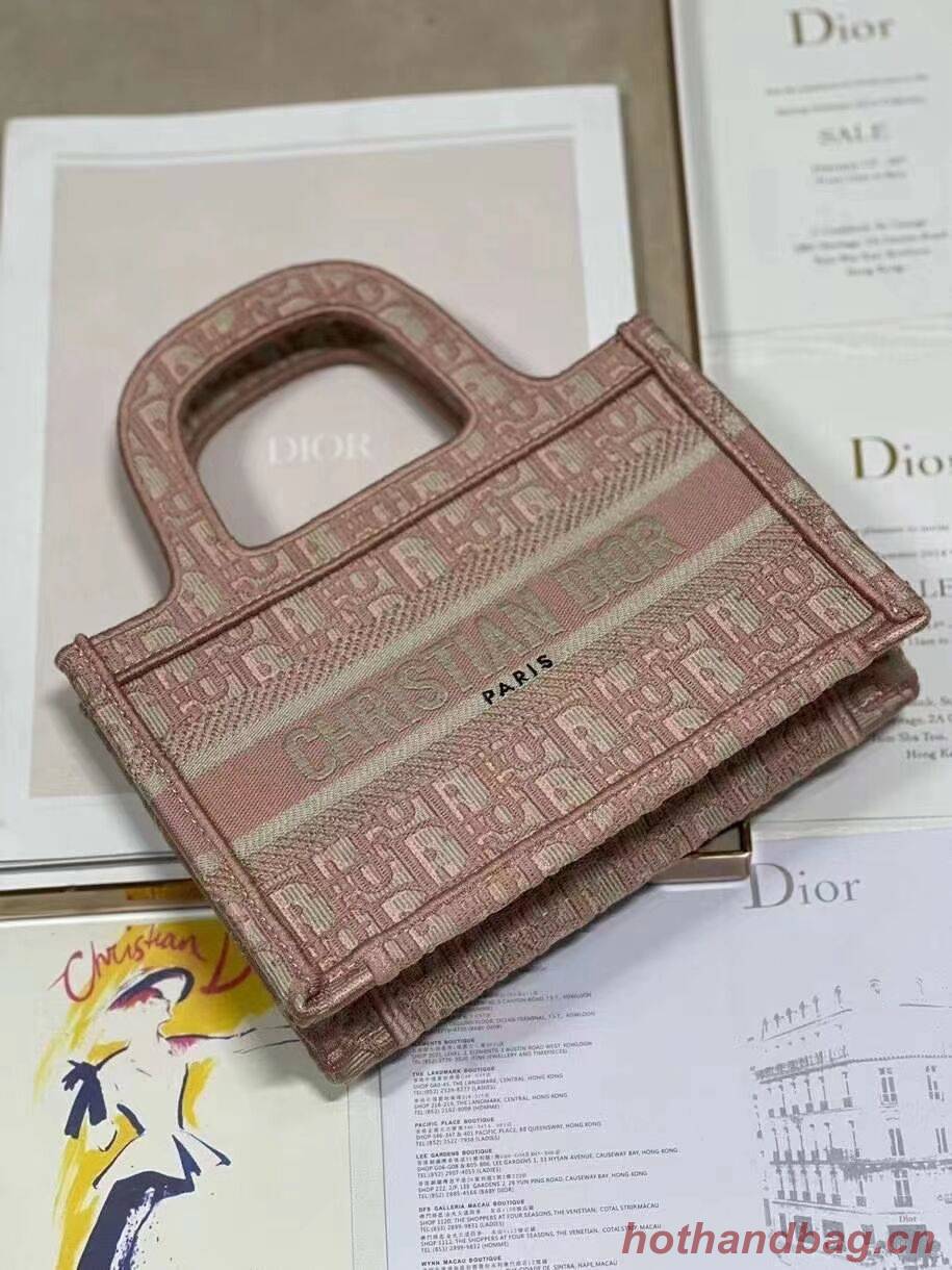 DIOR BOOK mini TOTE Embroidery C1783-2 pink DIOR BOOK mini TOTE Embroidery C1783-2 pink