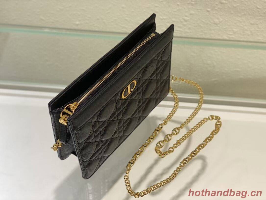 DIOR MINI BOBBY BAG Gradient Cannage Lambskin C4106 black DIOR MINI BOBBY BAG Gradient Cannage Lambskin C4106 black