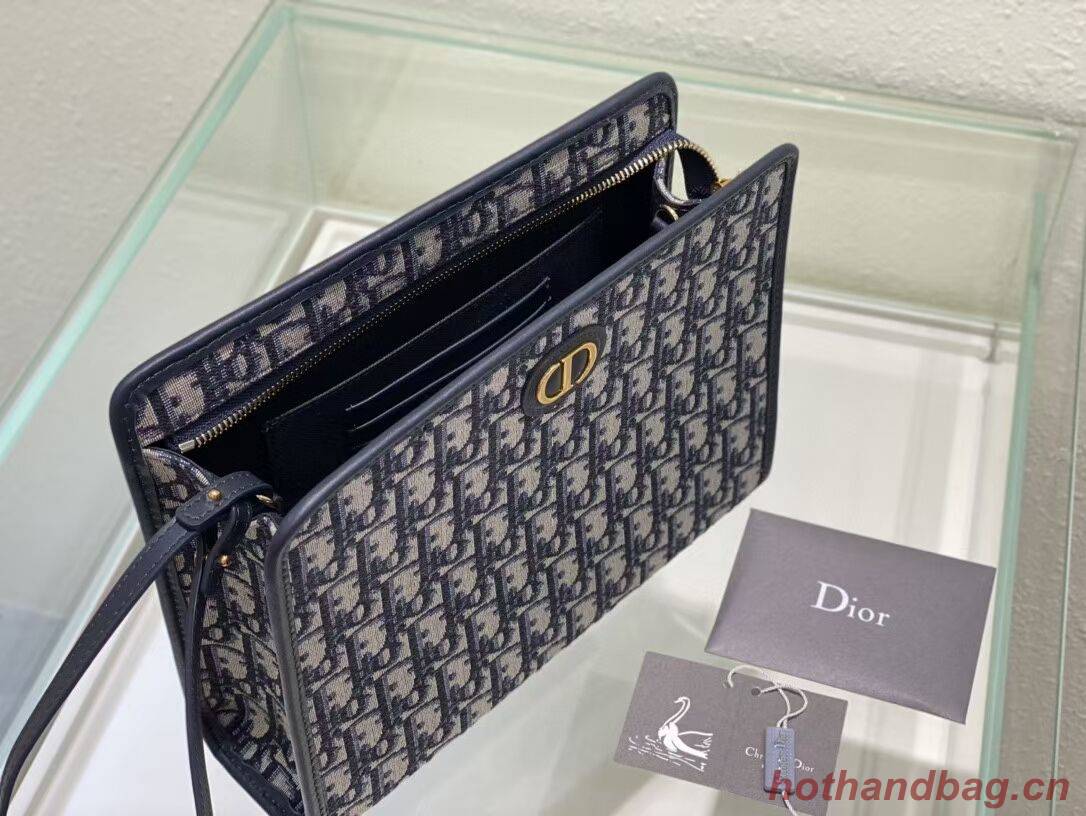 Dior Oblique Canvas Cluth Bag C5107 Blue