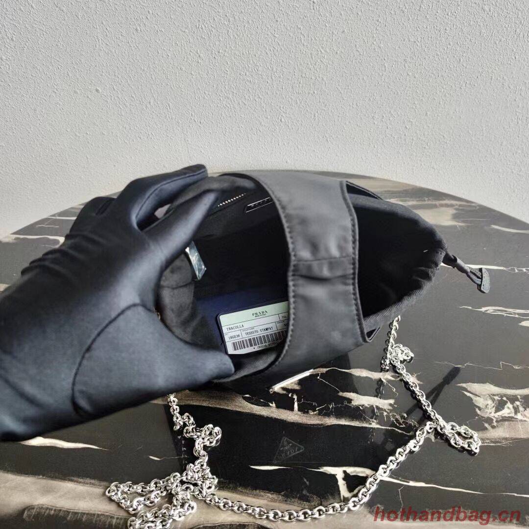 Prada Re-Nylon and Saffiano leather shoulder bag 1AG036 black Prada Re-Nylon and Saffiano leather shoulder bag 1AG036 black