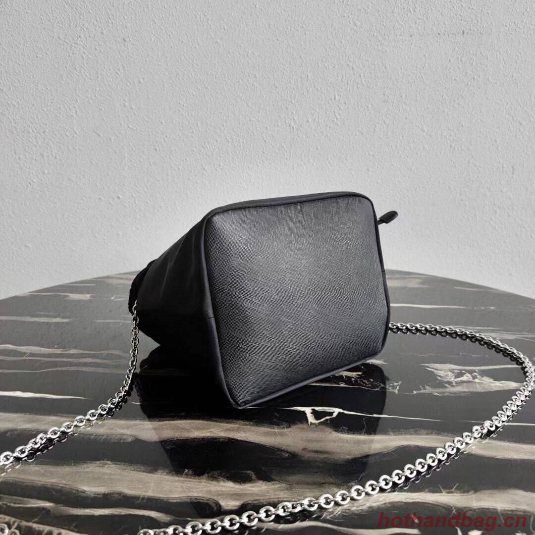 Prada Re-Nylon and Saffiano leather shoulder bag 1AG036 black Prada Re-Nylon and Saffiano leather shoulder bag 1AG036 black