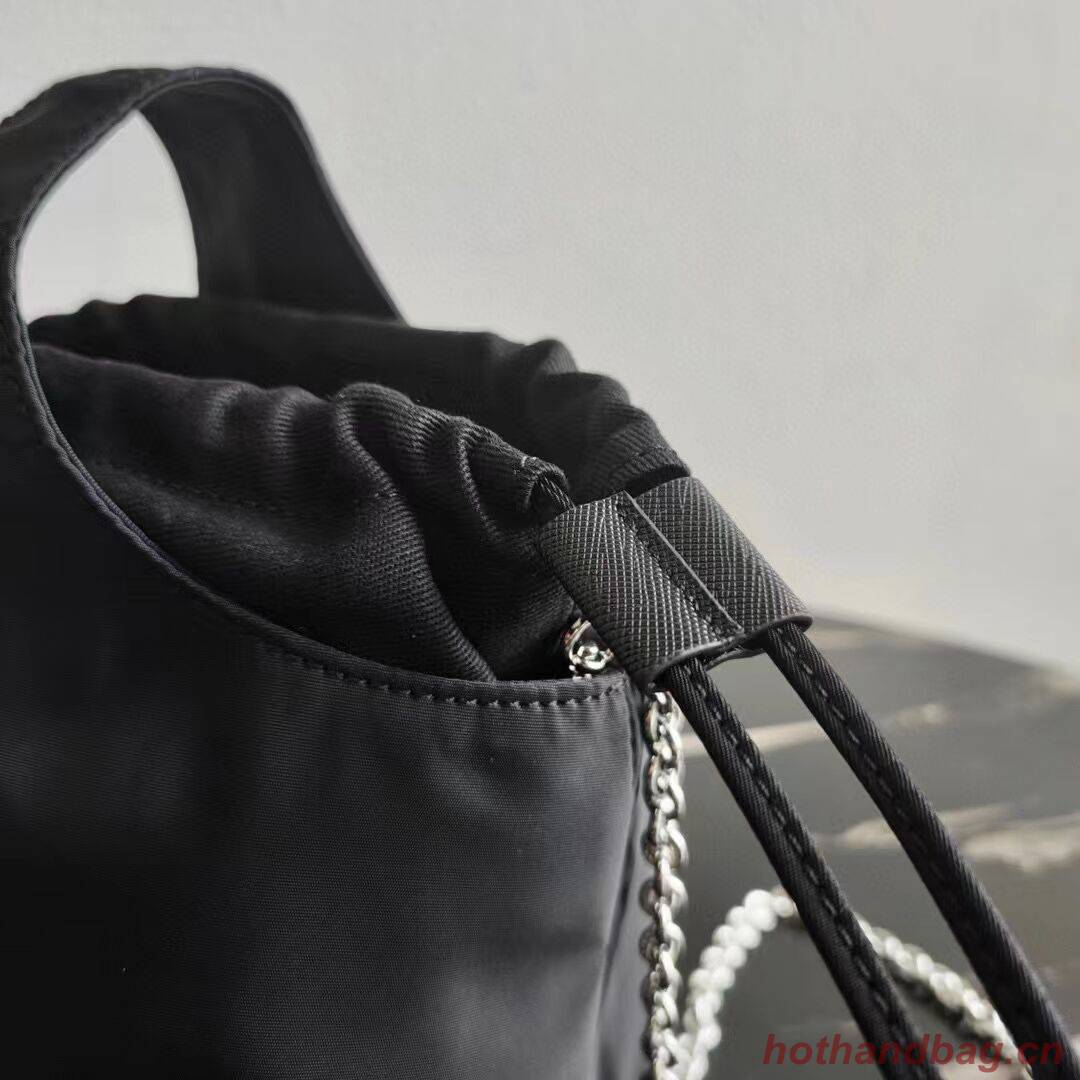Prada Re-Nylon and Saffiano leather shoulder bag 1AG036 black Prada Re-Nylon and Saffiano leather shoulder bag 1AG036 black