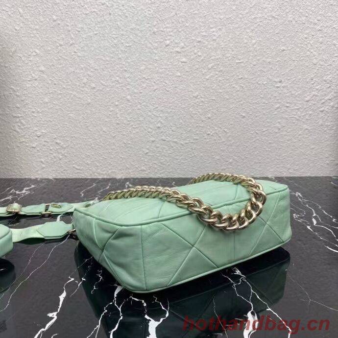 Prada System nappa leather patchwork shoulder bag 1AC151 Green Prada System nappa leather patchwork shoulder bag 1AC151 Green