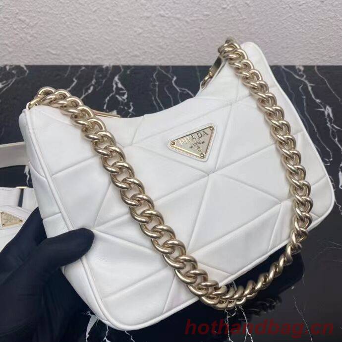 Prada System nappa leather patchwork shoulder bag 1AC151 WHITE Prada System nappa leather patchwork shoulder bag 1AC151 WHITE