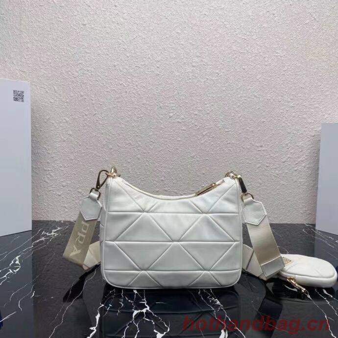 Prada System nappa leather patchwork shoulder bag 1AC151 WHITE Prada System nappa leather patchwork shoulder bag 1AC151 WHITE