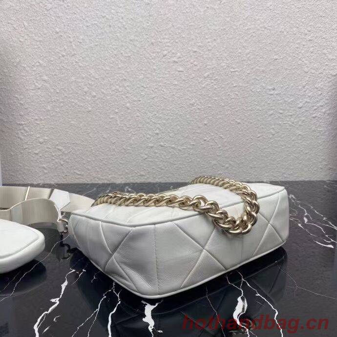 Prada System nappa leather patchwork shoulder bag 1AC151 WHITE Prada System nappa leather patchwork shoulder bag 1AC151 WHITE