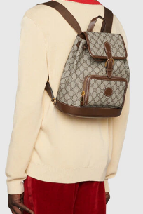 Gucci Backpack with Interlocking G 674147 Brown Gucci Backpack with Interlocking G 674147 Brown