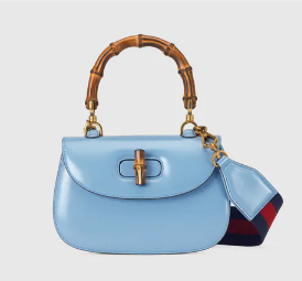 Gucci Small top handle bag with Bamboo 675797 blue Gucci Small top handle bag with Bamboo 675797 blue