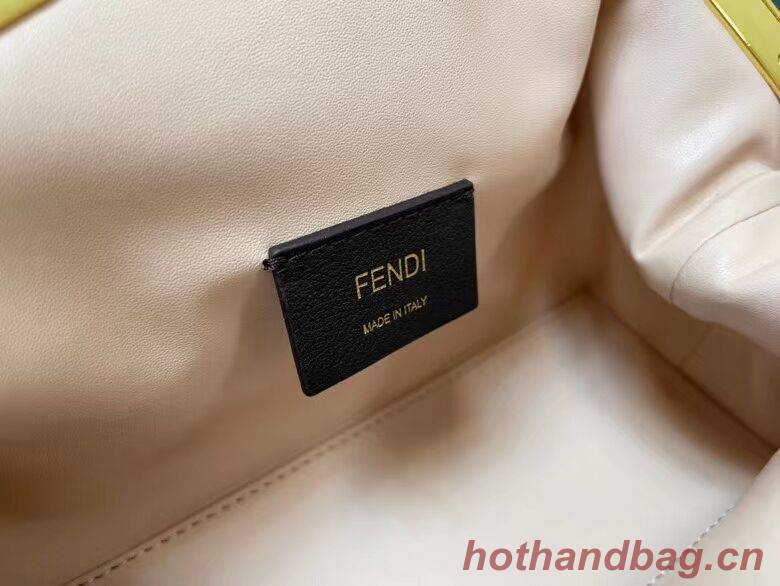 FENDI FIRST SMALL flannel bag with embroidery 8BP129A Beige FENDI FIRST SMALL flannel bag with embroidery 8BP129A Beige