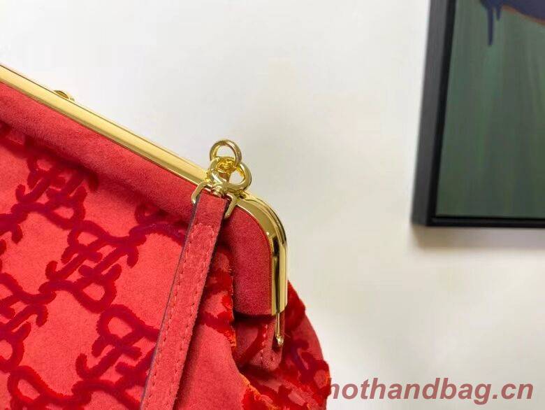 FENDI FIRST small suede bag 8BP129A red FENDI FIRST small suede bag 8BP129A red