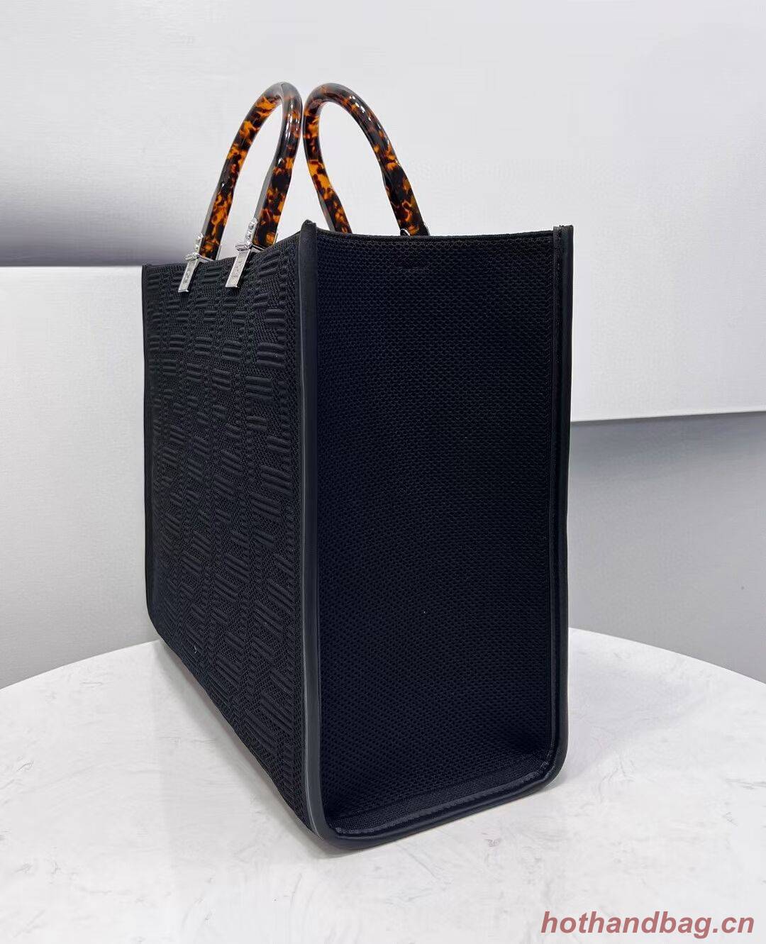FENDI SUNSHINE MEDIUM FF fabric shopper 8BH386A black FENDI SUNSHINE MEDIUM FF fabric shopper 8BH386A black