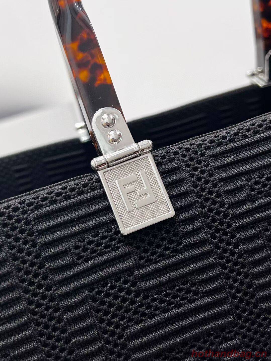 FENDI SUNSHINE MEDIUM FF fabric shopper 8BH386A black FENDI SUNSHINE MEDIUM FF fabric shopper 8BH386A black