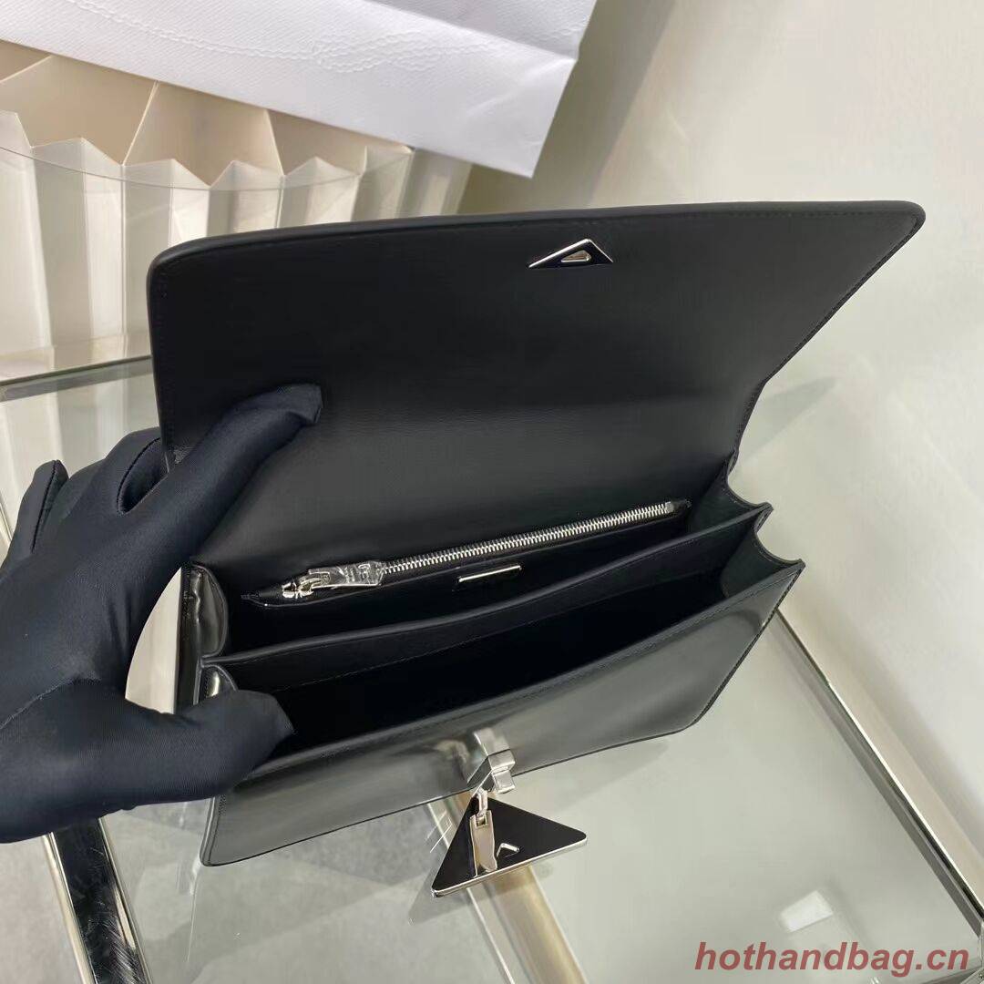 Prada Cleo brushed leather shoulder bag 1BN321 black Prada Cleo brushed leather shoulder bag 1BN321 black