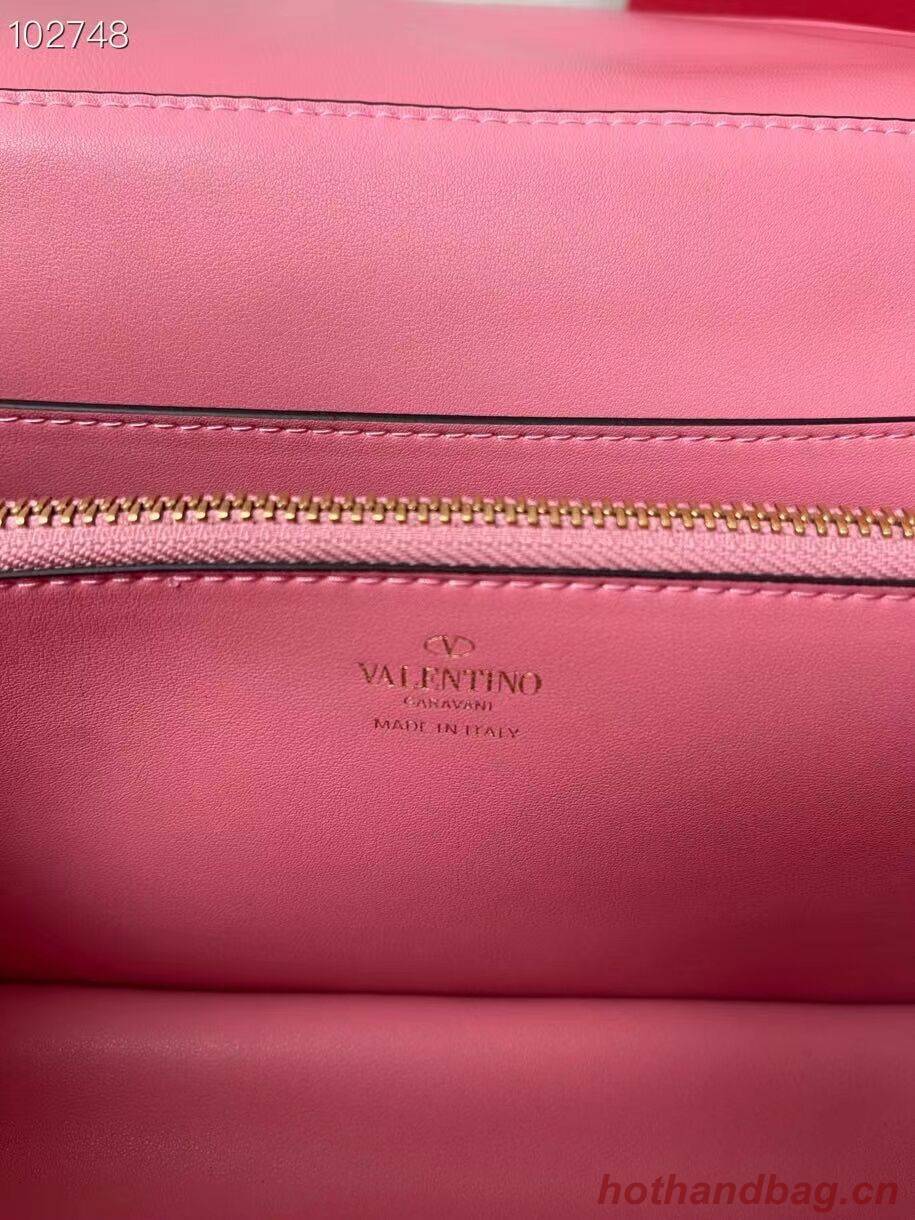 VALENTINO GARAVANI Stud Sign nappa Shoulder Bag NL098 pink