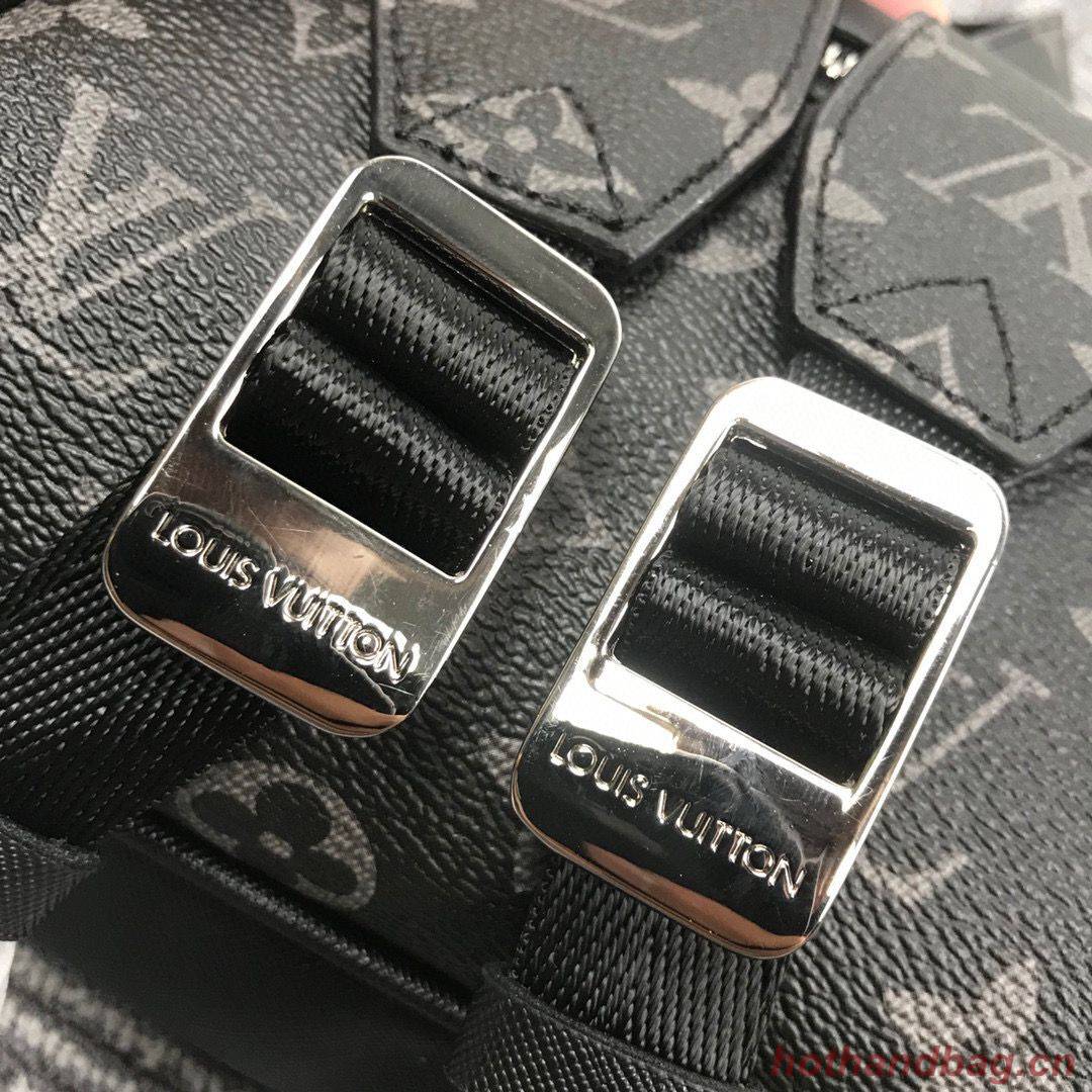 Louis Vuitton Monogram Eclipse Original Leather Messenger Bag 30233 Louis Vuitton Monogram Eclipse Original Leather Messenger Bag 30233