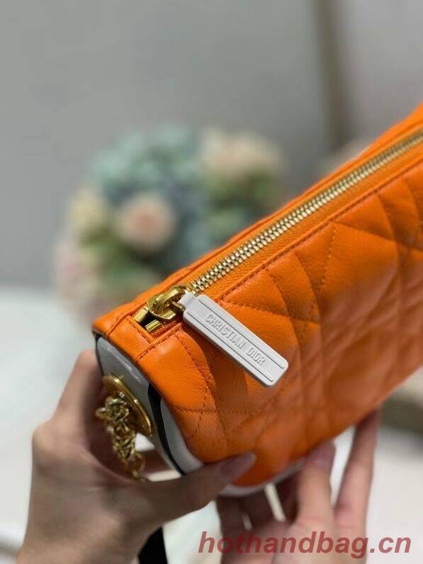 DIOR Shoulder Bag Cannage Lambskin C0617 orange DIOR Shoulder Bag Cannage Lambskin C0617 orange