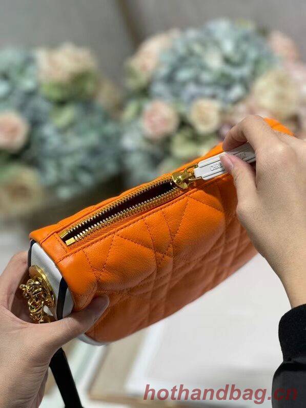 DIOR Shoulder Bag Cannage Lambskin C0617 orange DIOR Shoulder Bag Cannage Lambskin C0617 orange